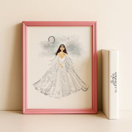 Cancer Zodiac Illustration – Hand Drawn Poster