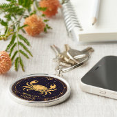 Cancer Zodiac Keychain with Birth Date Schlüsselanhänger (Seite)