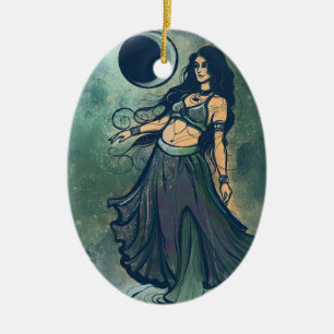 Cancer Zodiac MoonChild Goddess Bly Dancer Keramik Ornament