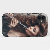Cancer Zodiac Musician Klarinette Case-Mate iPhone Hülle (Rückseite (Horizontal))