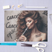 Cancer Zodiac Musician Klarinette Decoupage Seidenpapier (Handwerk)