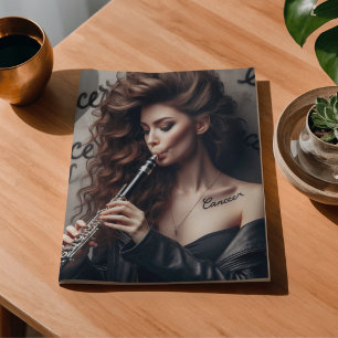 Cancer Zodiac Musician Klarinette Decoupage Seidenpapier