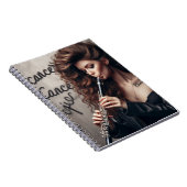 Cancer Zodiac Musician Klarinette Notizblock (Rechte Seite)