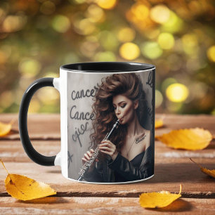 Cancer Zodiac Musician Klarinette Tasse