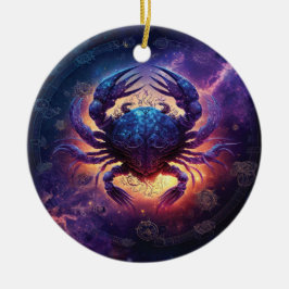 Cancer Zodiac-Schild Wasserfarbdesign Keramik Ornament