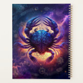 Cancer Zodiac-Schild Wasserfarbdesign Planer (Rückseite)