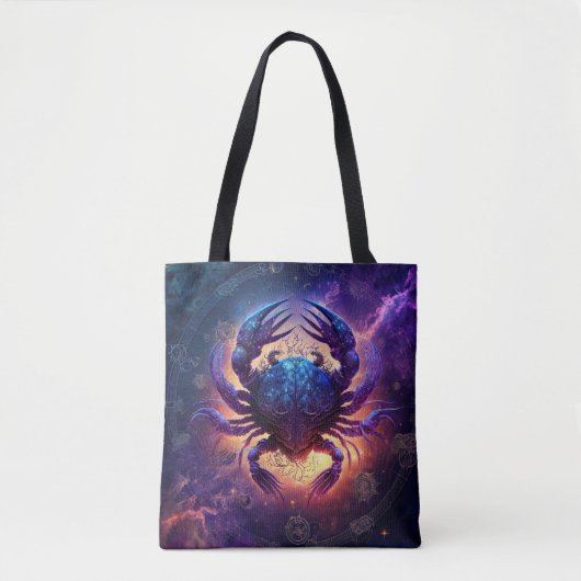 Cancer Zodiac-Schild Wasserfarbdesign Tasche (Vorderseite)