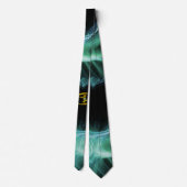 CANCER ZODIAC SIGN,BLUE GREEN FRAKTAL WIRBEL KRAWATTE (Rückseite)