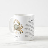 Cancer Zodiac Sign Horoscope Personalized Gift Kaffeetasse (Vorderseite Links)