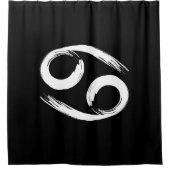 CANCER Zodiac Sign June Astrologie Minimal Duschvorhang (Vorderseite)