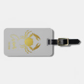 Cancer Zodiac Sign Luggage Tag Gepäckanhänger (Vorderseite horizontal)