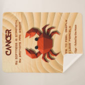 Cancer Zodiac Sign Modern 3D Astrology Design Sherpadecke (Vorderseite (Horizontal))