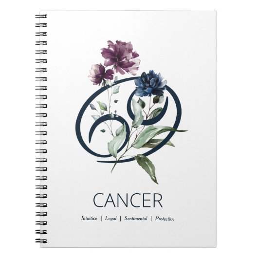 Cancer Zodiac Star Sign Notizblock (Vorderseite)