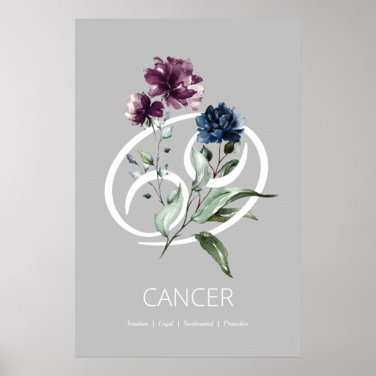Cancer Zodiac Star Sign Poster (Vorne)