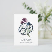 Cancer Zodiac Star Sign Postkarte (Stehend Vorderseite)