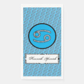 Cancer Zodiac Symbol Element von Kenneth Yoncich Serviette (Vorderseite)