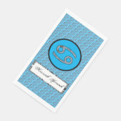 Cancer Zodiac Symbol Element von Kenneth Yoncich Serviette (Ecke)