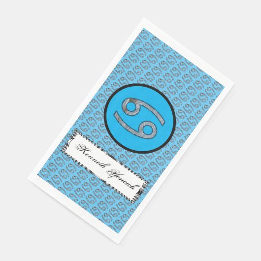 Cancer Zodiac Symbol Element von Kenneth Yoncich Serviette (Ecke)