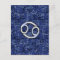 Cancer Zodiac Symbol Navy Blue Digital Camouflage