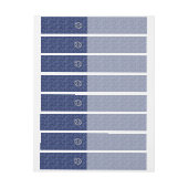 Cancer Zodiac Symbol Navy Blue Digital Camouflage Rundum-Adressaufkleber (Bogen)