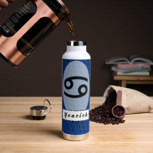 Cancer Zodiac Symbol Standard von Kenneth Yoncich Trinkflasche