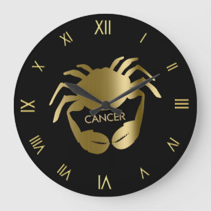 Cancer Zodiac Symbol Wall Clock Große Wanduhr