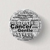 Cancer Zodiac Word Cloud Inspiration Button (Vorderseite)