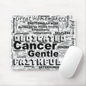 Cancer Zodiac Word Cloud Inspiration Mouse Pad Mousepad (Mit Mouse)