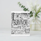 CancerWords Postkarte (Stehend Vorderseite)