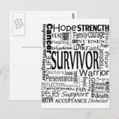 CancerWords Postkarte (Vorne/Hinten)