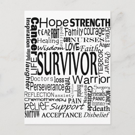 CancerWords Postkarte (Vorderseite)