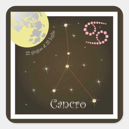 Cancro 22 giugno al 22 luglio Aufkleber (Vorderseite)