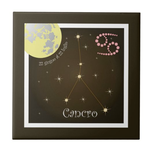 Cancro 22 giugno al 22 luglio Keramik Fotofliese Fliese (Vorderseite)