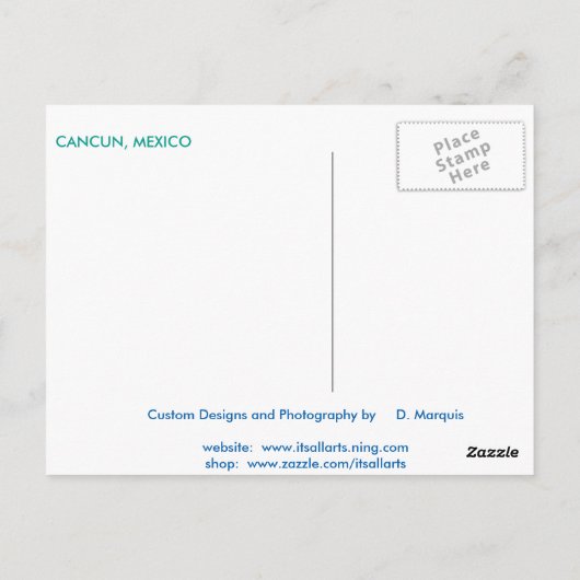 CANCUN #17 POSTCARD POSTKARTE (Rückseite)