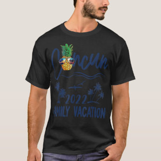 Cancun 2022 Meico Ananas Familienurlaub T-Shirt