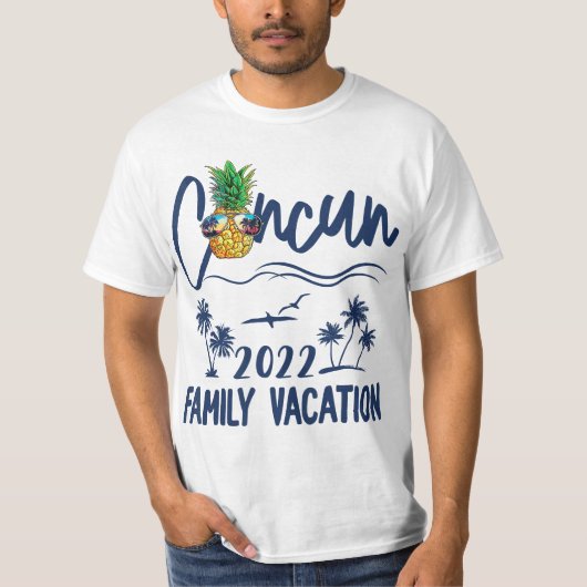 Cancun 2022 Mexico Pineapple Family Vacation T-Shirt (Vorderseite)