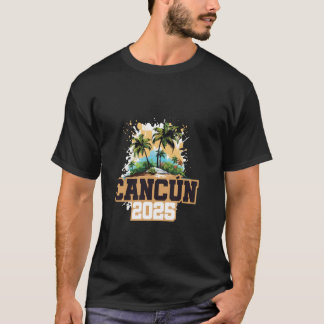 Cancun 2025 Mexiko Buntes Urlaubszitat T-Shirt