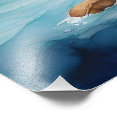 Cancun Aquarell Fotodruck (Ecke)