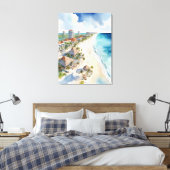 Cancun Aquarell Leinwanddruck (Insitu (Schlafzimmer))