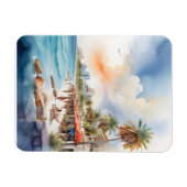 Cancun Aquarell Magnet (Horizontal)
