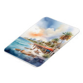 Cancun Aquarell Magnet (Linke Seite)