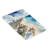 Cancun Aquarell Magnet (Rechte Seite)