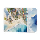 Cancun Aquarell Magnet (Horizontal)