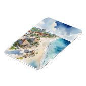 Cancun Aquarell Magnet (Linke Seite)