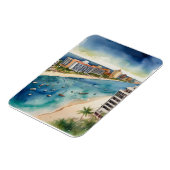 Cancun Aquarell Magnet (Linke Seite)