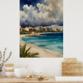 Cancun Aquarell Poster (Küche)