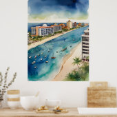 Cancun Aquarell Poster (Küche)