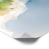 Cancun Aquarell Poster (Ecke)