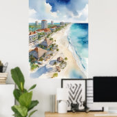 Cancun Aquarell Poster (Heimbüro)