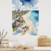 Cancun Aquarell Poster (Küche)